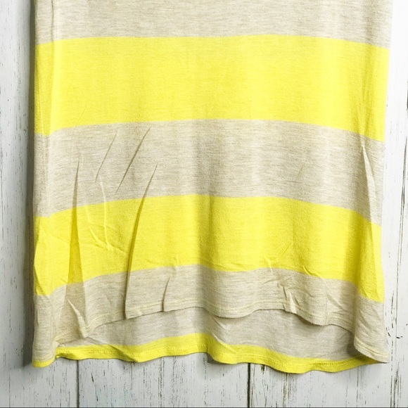 Two by Vince Camuto Yellow Stripe Top - Picture 5 of 8